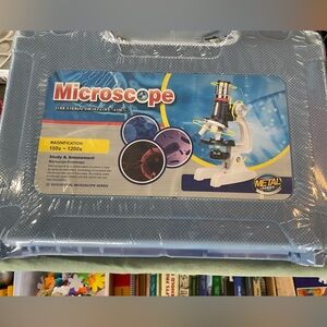 Kids Microscope Set with Blue Case